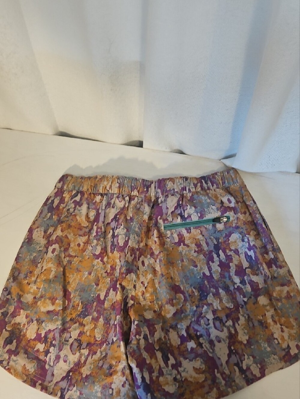 Topo Designs Purple Tan Blue Camo Trail Shorts - Picture 3 of 6